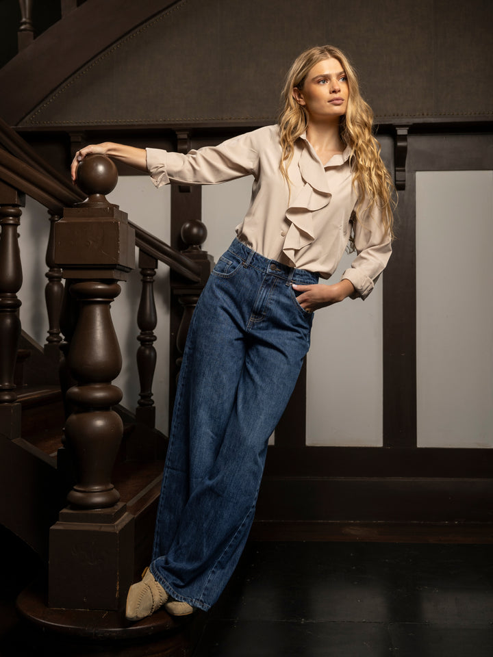 Blusa Vuelo Fluido Beige
