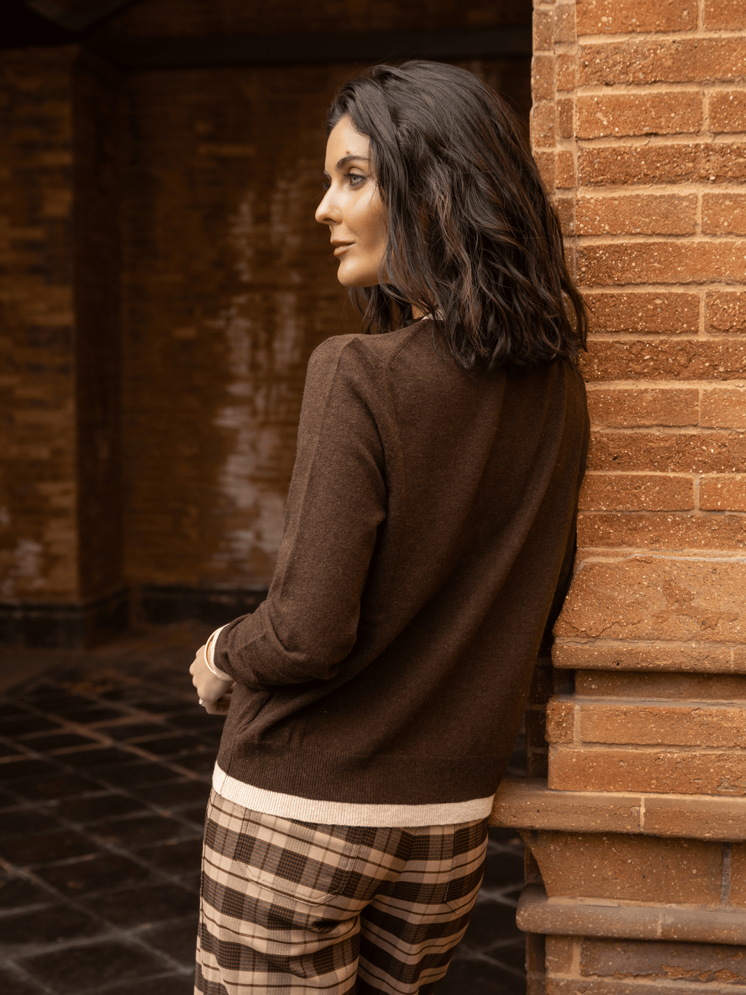 Sweater botones chocolate