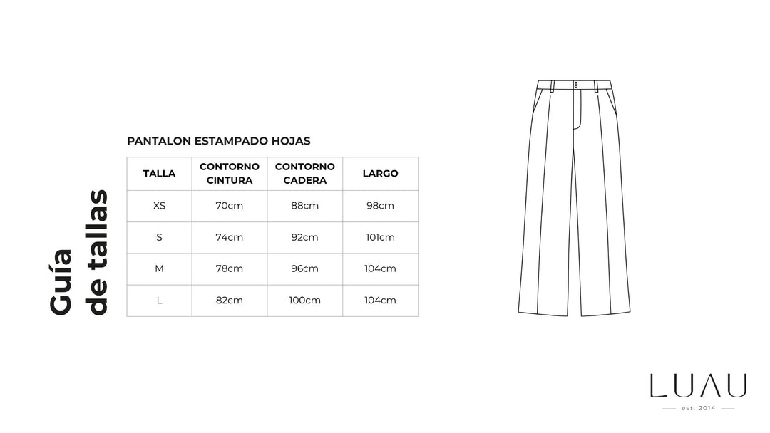 Pantalon Estampado Hojas
