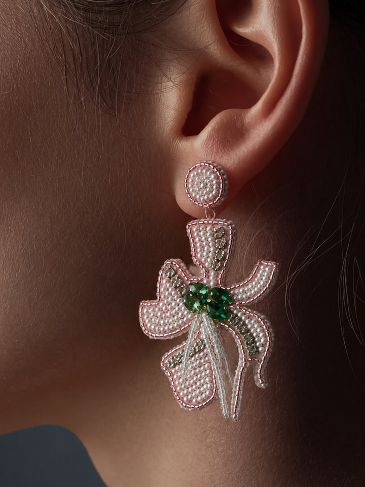 Aros Flor rosados