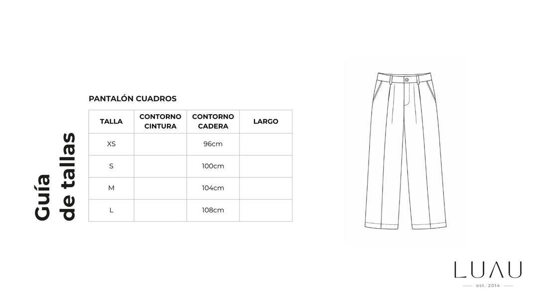 Pantalon Cuadros Gris