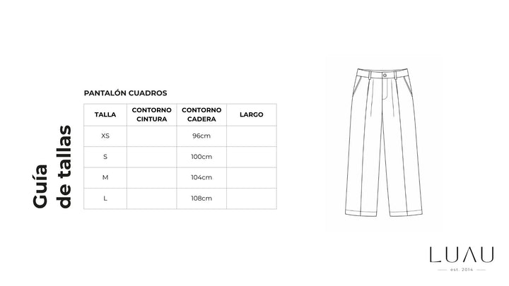 Pantalon Cuadros Gris