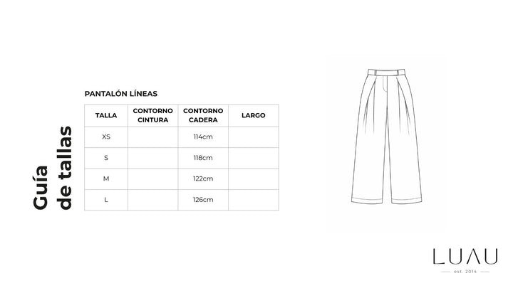 Pantalon Ancho Lineas Beige