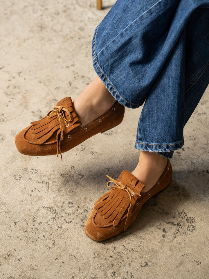 Mocasin Portofino Flecos Beige