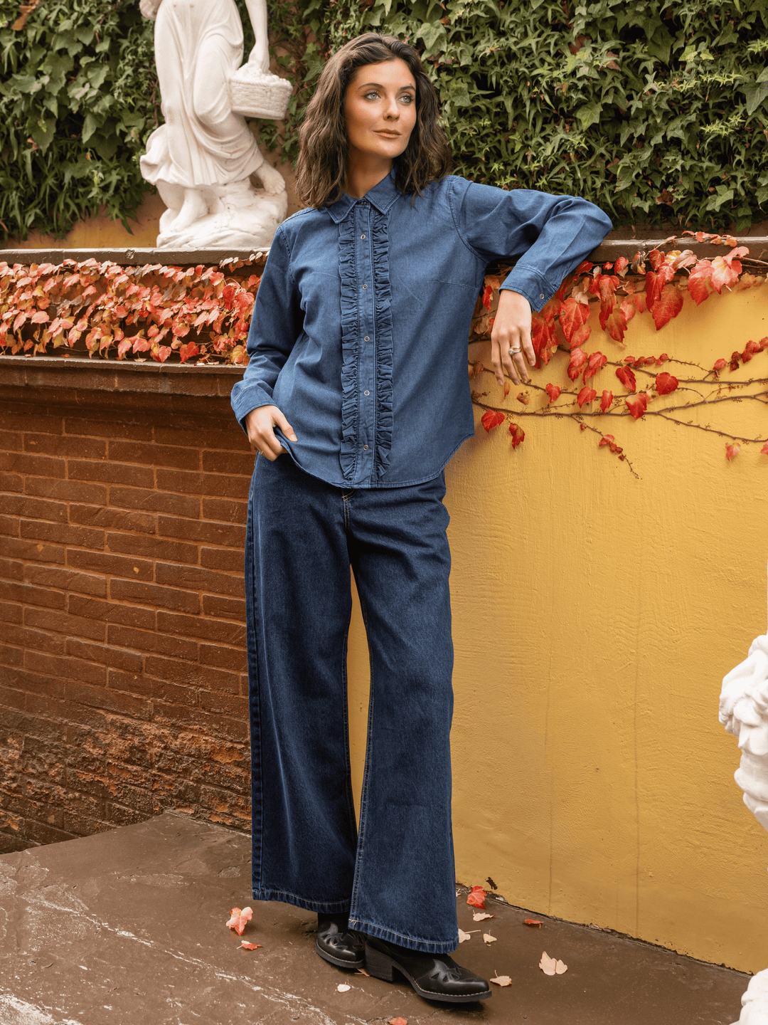 Blusa Denim Vuelos