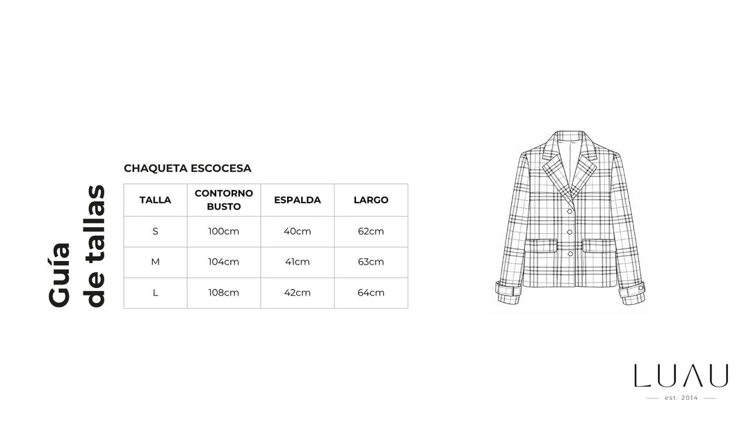 Chaqueta Escocesa Gris