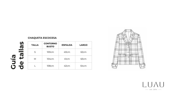 Chaqueta Escocesa Gris