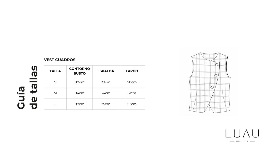 Vest Cuadros Gris