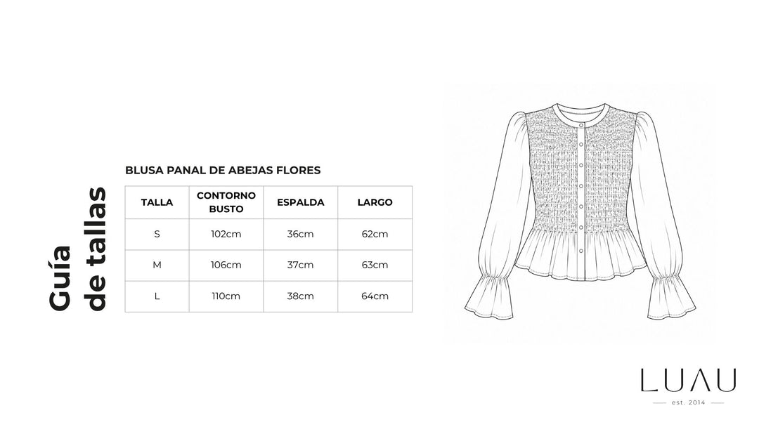 Blusa panal flores cafe