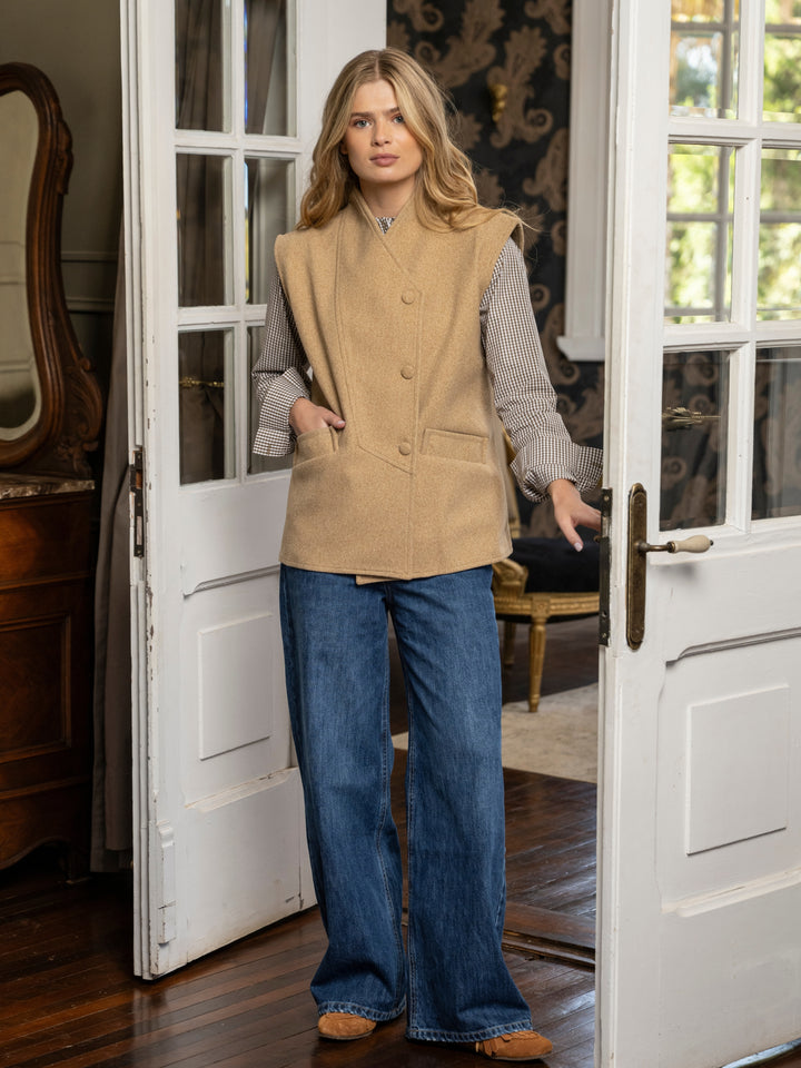 Vest Oversize Camel
