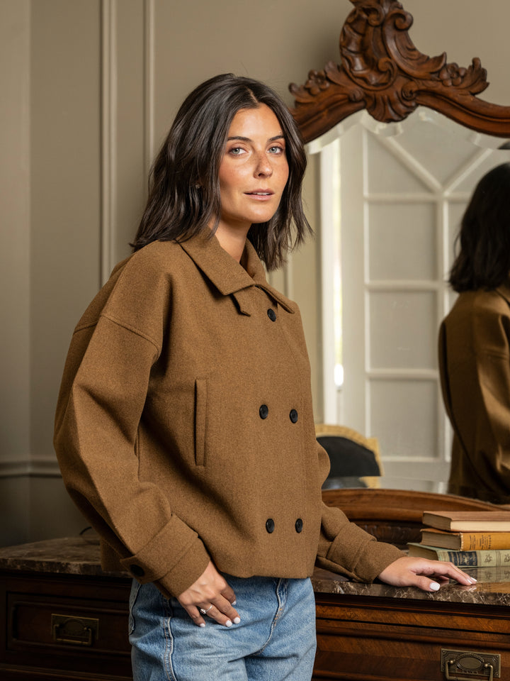 Abrigo Oversize Café