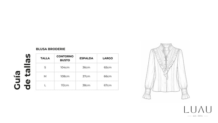 Blusa Broderie Burdeo