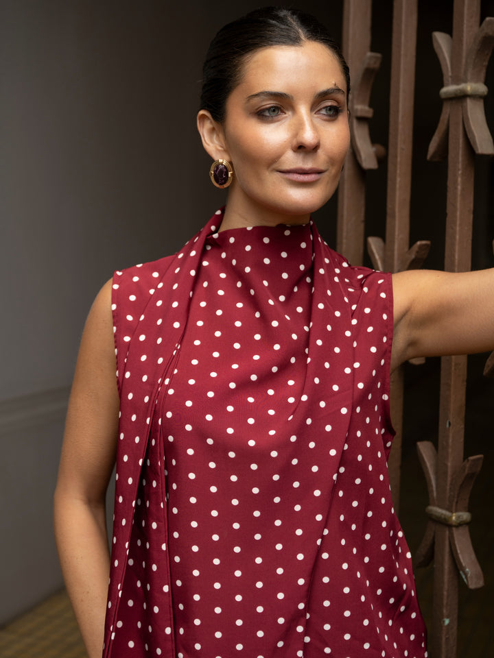 Blusa Pañuelo Burdeo