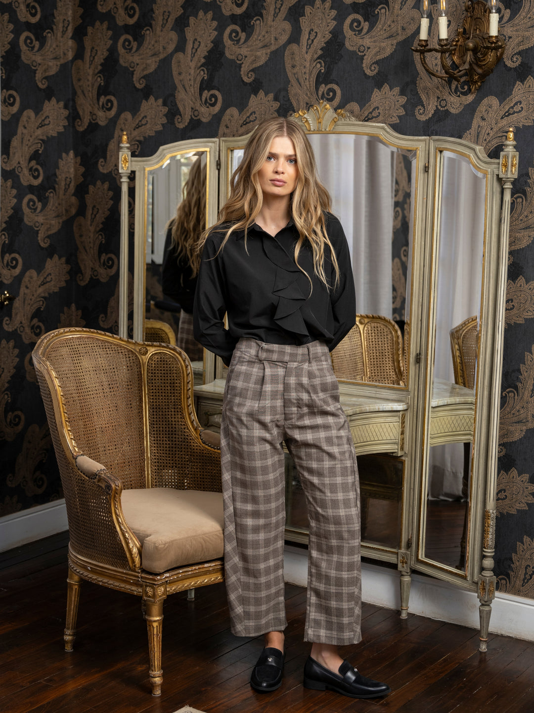Blusa Vuelo Fluido Negra