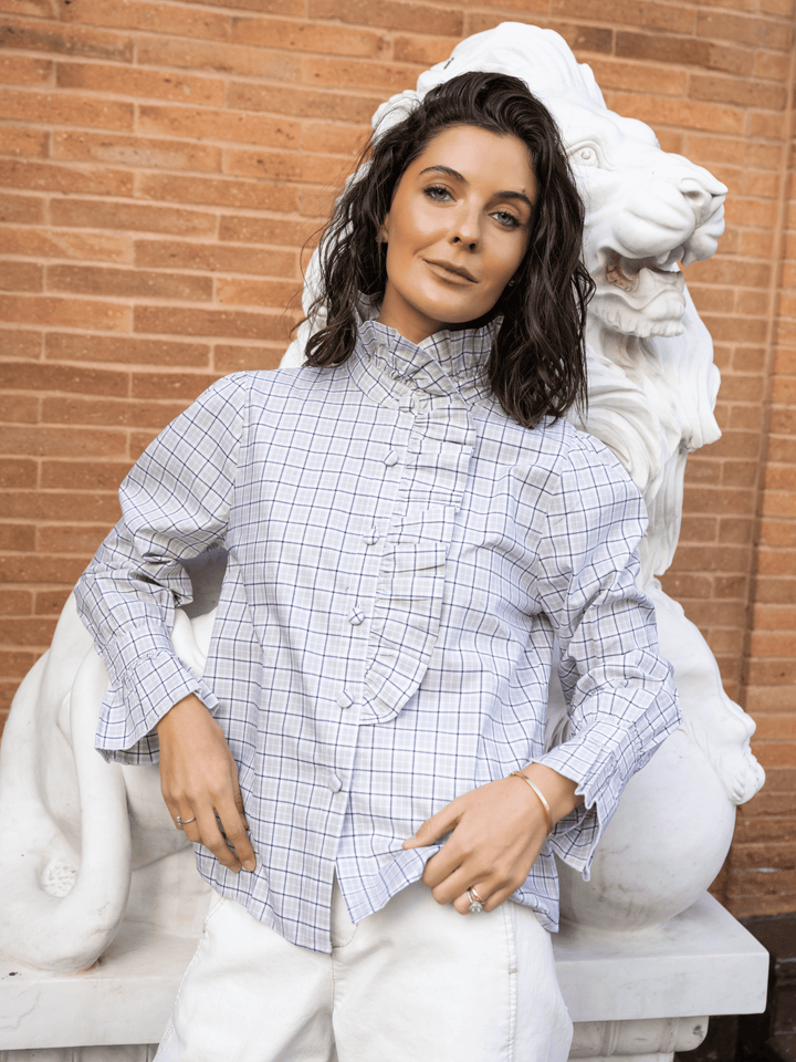 Blusa cuello vuelos
