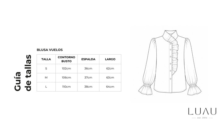 Blusa cuello vuelos