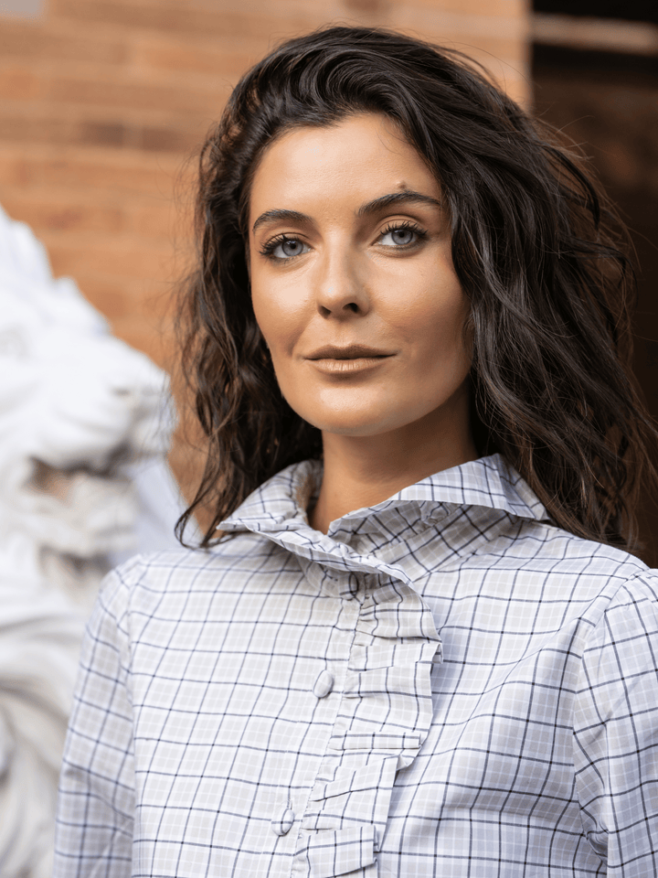 Blusa cuello vuelos