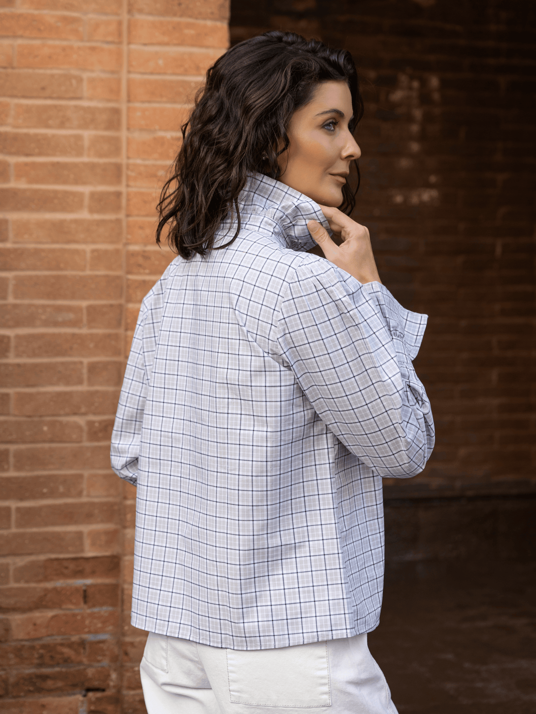 Blusa cuello vuelos