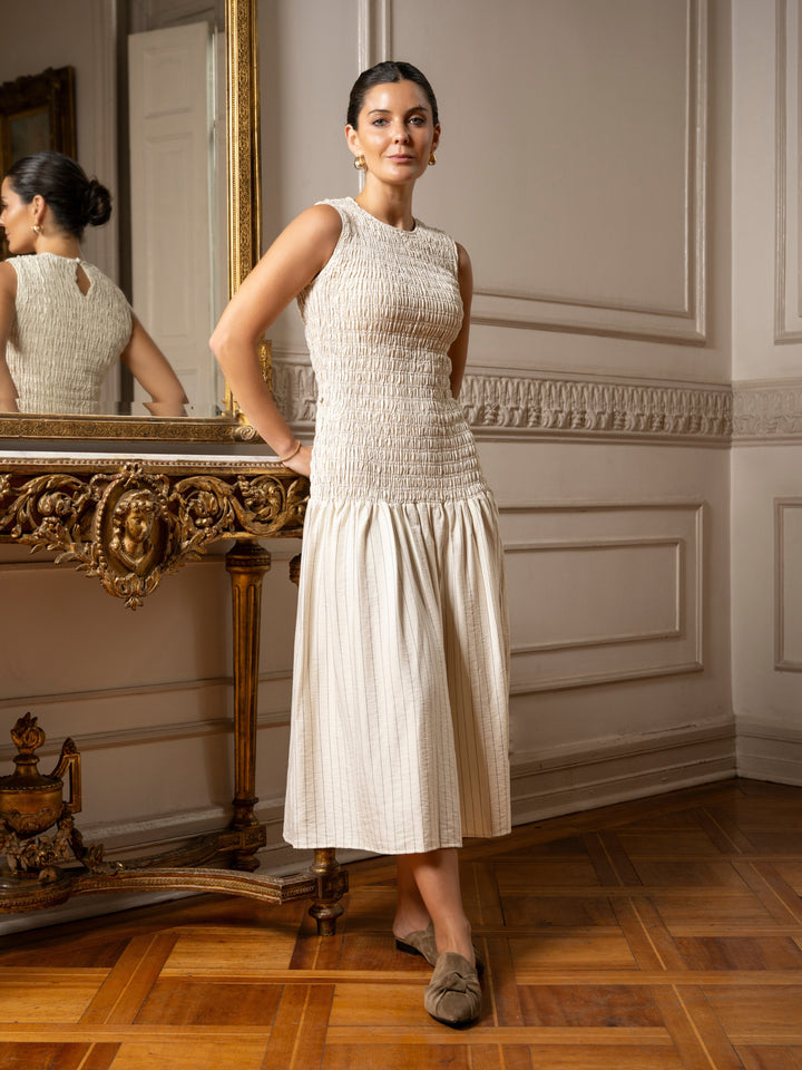 Vestido Pañuelo Rayado