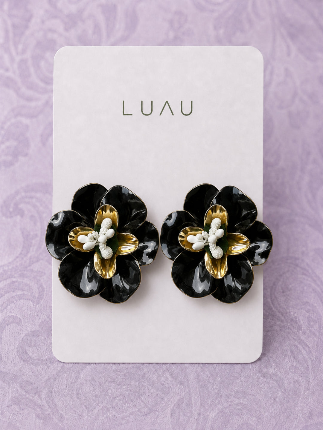Aros Flor Negros