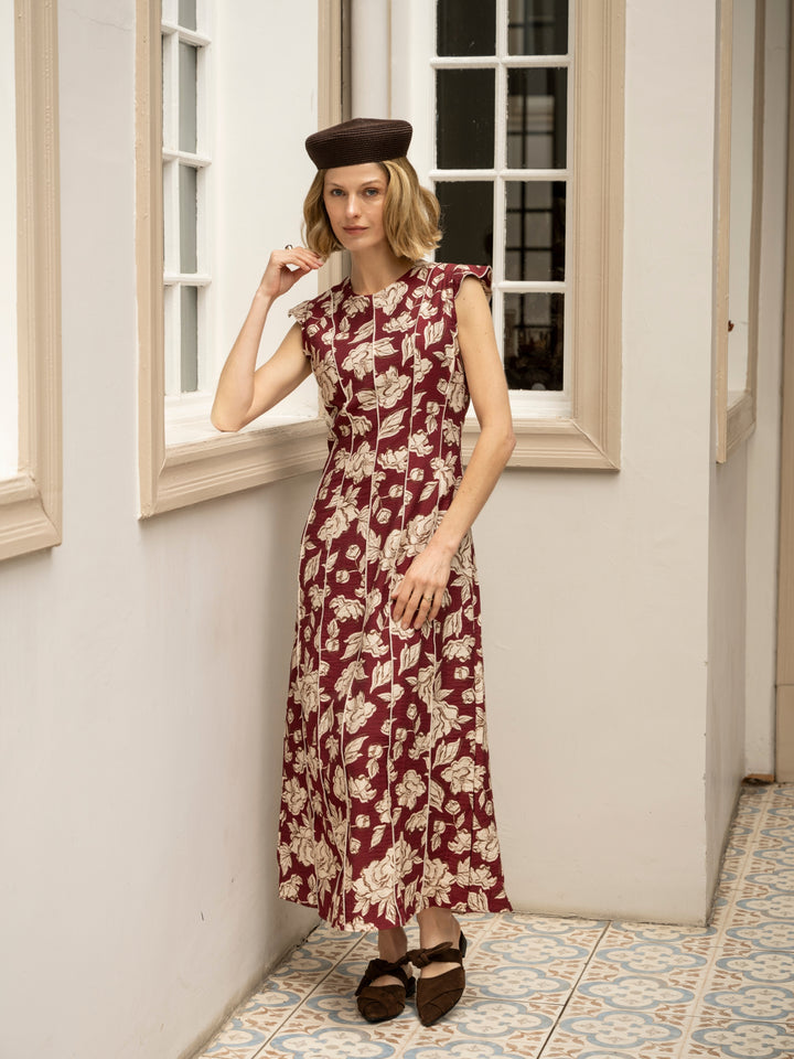 Vestido Gajos Flores