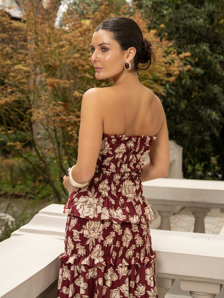 Falda Panal Flores