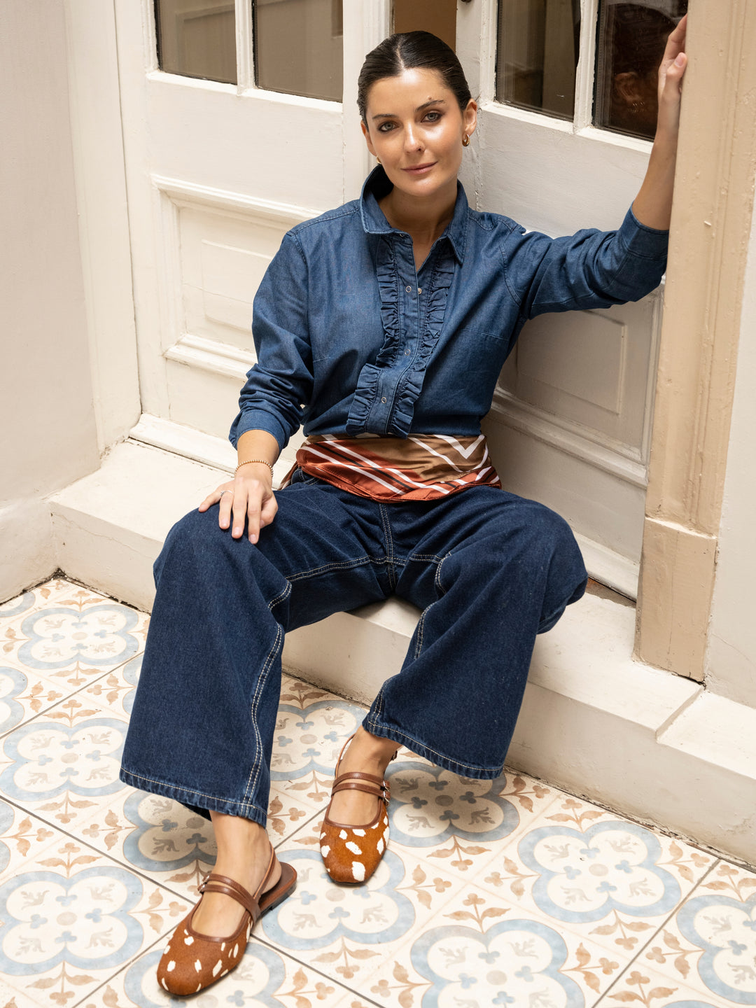 Blusa Denim Vuelos