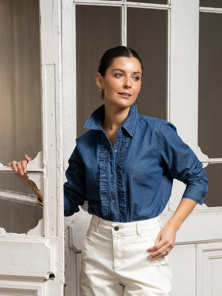 Blusa Denim Vuelos