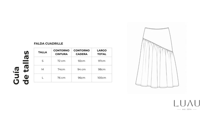Falda cuadrille